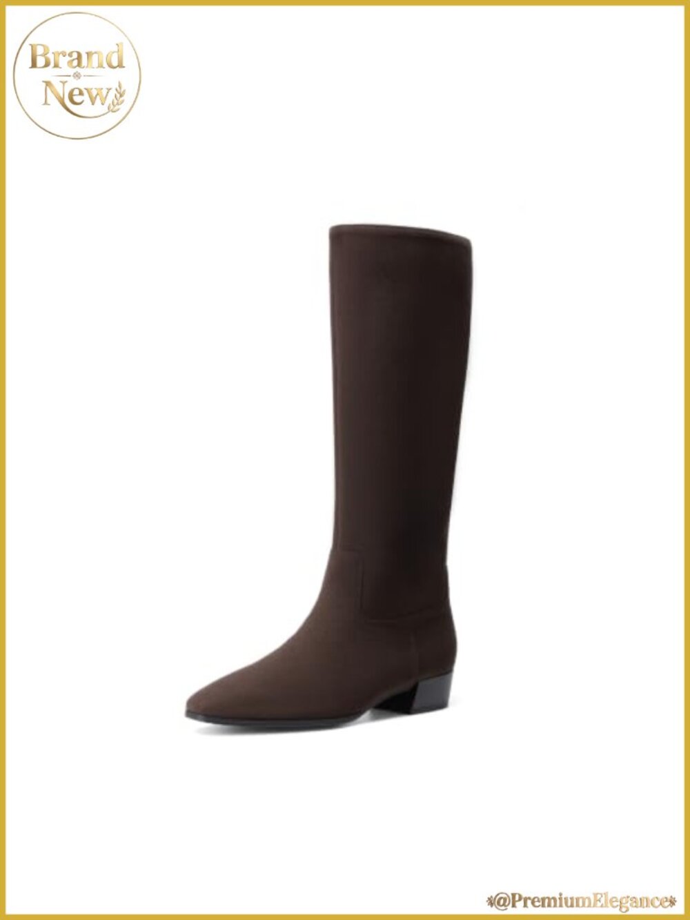 Women's Snip Toe Knee-High Block Heel Boots